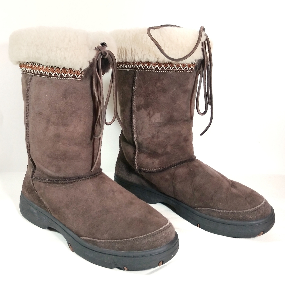 UGG Australia Ultimate Cuff Boots Chocolate Brown